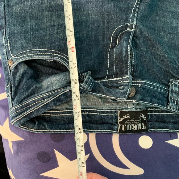 THRILL SZ 11 (15in across) WOMEN/JUNIOR JEAN CAPRIS. Worn once. - Picture 5 of 6